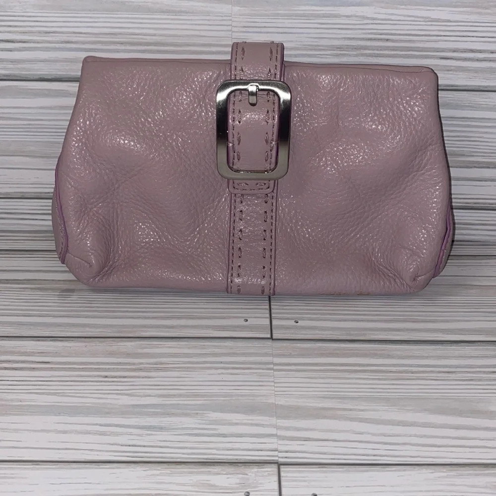 Cole Haan Black Pebble Leather Clutch/Cosmetics Bag